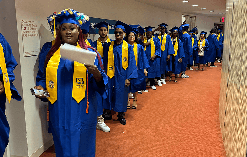 students graduating